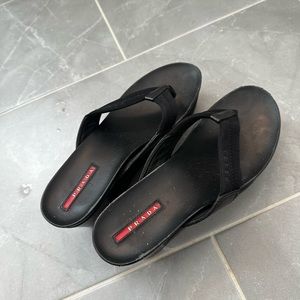 Prada Platform Wedge Flip Flop